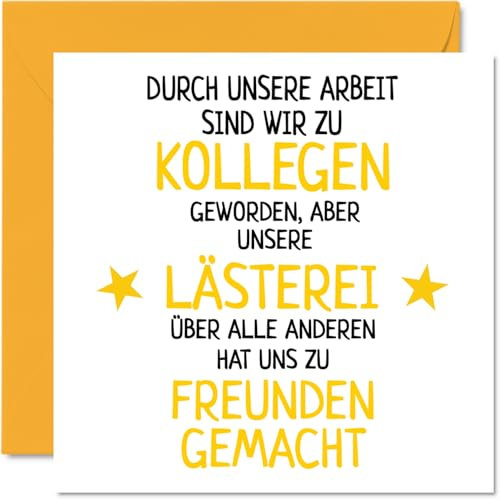 Stuff4 Abschiedsgeschenk für Kollegen - Lästerei Kollegen - Es tut mir leid, dass Sie viel Glück in Ihrem neuen Job hinterlassen haben Karte 145 mm x 145 mm große Grußkarten Abschiedsgeschenk