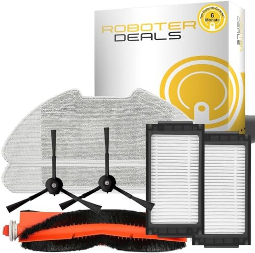 Roboter Deals - Zubehör Set, Ersatzteile Kit für Zaco A11s Pro (1x Hauptbürste, 2X Seitenbürste, 2X Filter, 2X Pad) Staubsaugroboter