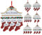 2023Personalisierte Weihnachtsschmuck Benutzerdefinierte Weihnachtsstrümpfe Ornamente mit Namen Familie von 2,3,4,5,6,7,8 Familie Ornamente für Weihnachtsbaum