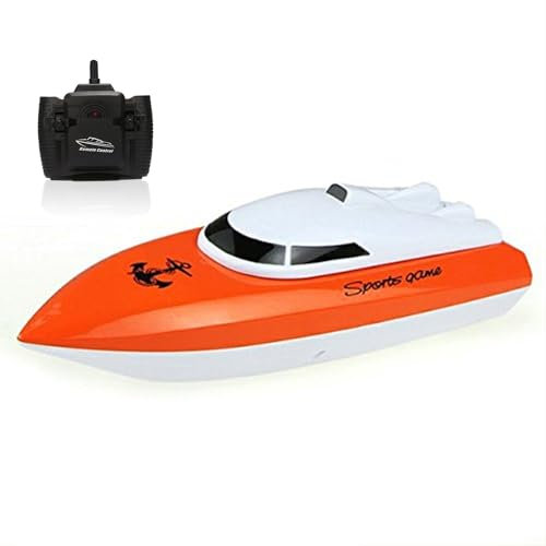 SZJJX RC Boat, Remote Control Boats for Lake/Pool/Pond, 2.4 GHz High Speed Outdoor Adventure Electric RC Racing Mini Boats for Adults & Kids-Orange