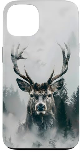 Majestätischer Hirsch Hirsch Wald Natur Hülle für iPhone 13