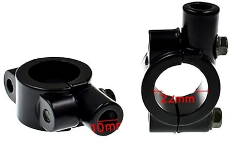 HRTLSS Motorrad Rückspiegel Spiegel Motorrad Rückspiegel Roller Moto Seite Spiegel Universal 8mm 10mm LTZ 400 GSR 600 750 Bandit 600 Ltr 450 Bandit 400