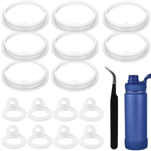 17PCS Gasket Replacement for TAKEYA Actives, Leak-Proof Water Bottle Spout Lid O Ring Replacement, Compatible with TAKEYA Actives 18/22/24/32/40/OZ (Not for TAKEYA Originals)