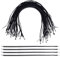 BENECREAT 100 Cordon Barbelé Élastique Noir Cordes Élastiques de 32.3cm avec Extrémités en Métal Cordon Élastique pour Chapeau de Fête Masques Les Menus Insignes Panneaux Voyage Reliure de Livre
