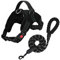 FYY Dog Harness No Pull - Breathable Adjustable Pet Vest With Lead, Reflective Oxford Easy Control Dog Harness with Sturdy Handle for Small Medium Large Dogs M-Black
