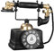 gifyym Telefon im Vintage-Stil | Telefon-Dekoration für Zuhause | Altmodische schnurgebundene Telefone aus Kunstharz für Regale, ästhetische Skulptur als Raumdekoration, Retro-Bücherregal-