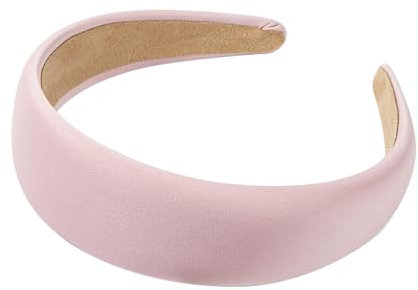Haarreif Breiter weinroter Breit Haarbandf ür Damen Mädchen Klassischer Stirnband Basic Schwarz Band Minimalistischen Haarschmuck Haarkranz Kopfband (Rosa, Einheitsgröße)