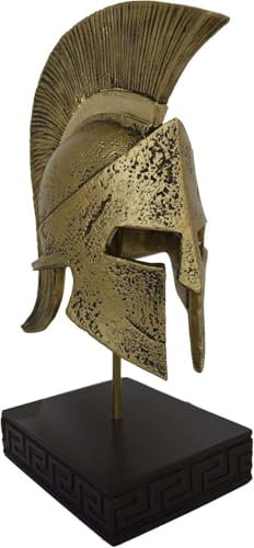 Talos Artifacts King Leonidas Helm Spartan Hero Skulptur Alabaster klein Bronze-Effekt