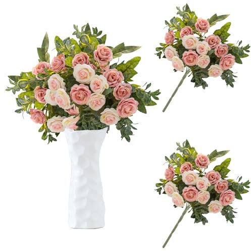 astylishome Faux Flowers for Outdoor Planters Artificial Roses Bouquet Fake Flowers Home Decor for Diy Flower Arrangements Wedding Arch Bridal Garland Kicthen Valentine Outdoor Party Decor 1421