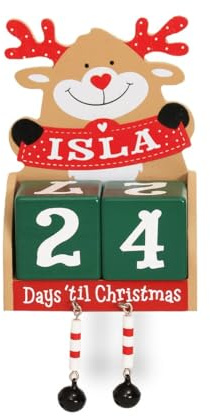 Personalised Christmas Advent Block Calendar (Isla)