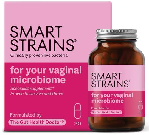 SMART STRAINS Probiotics for Women - Clinically Proven Live Bacteria for Women's Intimate Flora, Formulated by The Gut Health Doctor| 5 Billion Bacterial Cultures | Vaginal Probiotics 30 Capsules