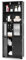 GIANTEX Armoire de Salle de Bain Haute à 4 Portes Dont 2 Vitrées, 2 Compartiments Ouverts, Étagères Réglables, Loquets de Porte Magnétiques, Meuble de Rangement pour Salle de Bain, Cuisine (Noir)