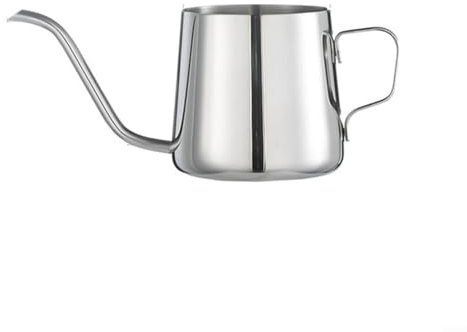 URPIZY Gooseneck Kaffeekanne Edelstahl Schwanenhals Wasserkessel 250/350/600ml Handbrüh Teekanne Pour Over Kaffeebereiter Präzise Ausguss Kaffee Wasserkocher(sliver 250ml)