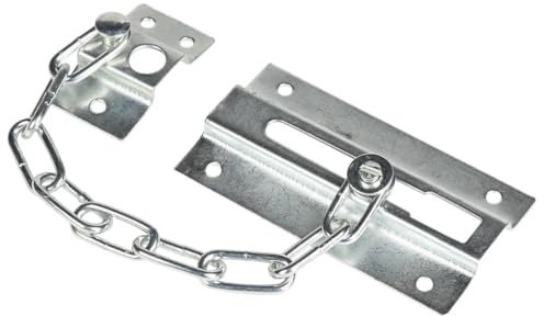 Cadena de seguridad de metal para puerta de casa o apartamento, de plata, con cierre de seguridad para puerta interior, fácil montaje, protege contra el acceso no autorizado