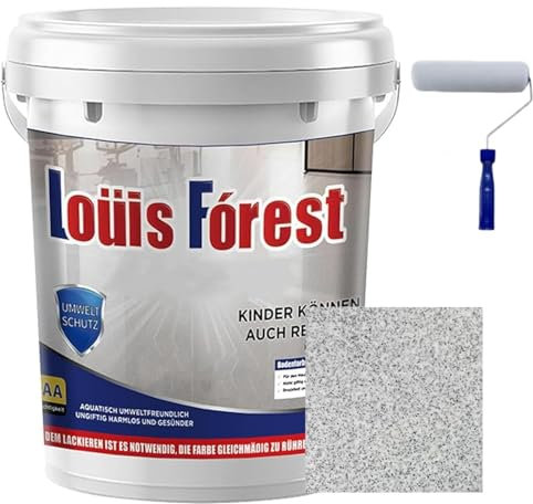 ZZLMDZ Epoxy Colored Sand Floor Paint,Louis Forest Epoxy Floor Paint,Colored Sand Self Leveling Floors Painting Garage, For Concrete, Tiles, Marble (Gray, 500g)