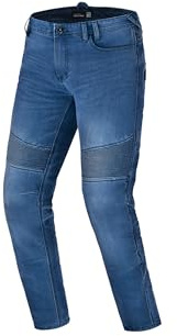 SHIMA Zenith Motorrad Jeans Herren mit Protektoren GFLEXX Knieprotektoren Motorradhose Kurzgrößen Hosen für Mann Protektorenhose Textilhose Urban Stretch Jeanshose Lang (Männer, Blau, 32/34)