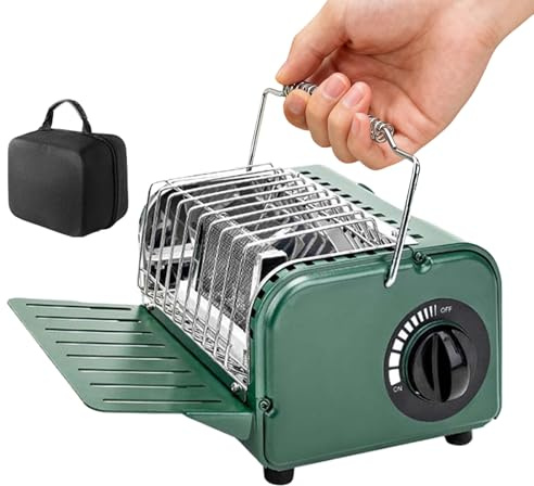 Campingkocher – 1200 W Gaskocher mit Aufbewahrungstasche, tragbare Heizung für Wandern, Camping, Wandern, Winter, Angeln, Freizeit, Picknick