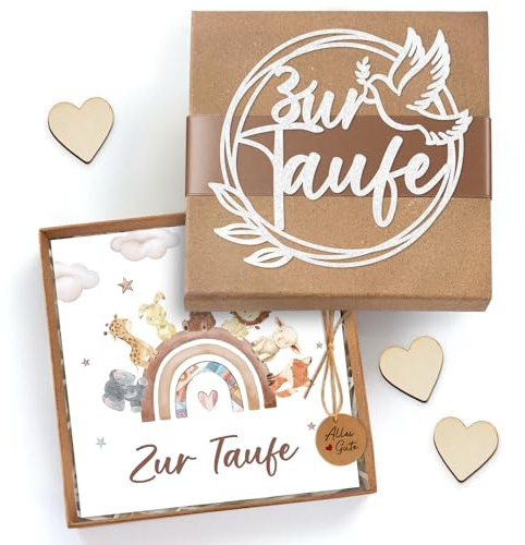 Taufgeschenke für Mädchen Jungen, Geldgeschenke Verpackung Taufe Geschenkbox mit Karte Taufe
