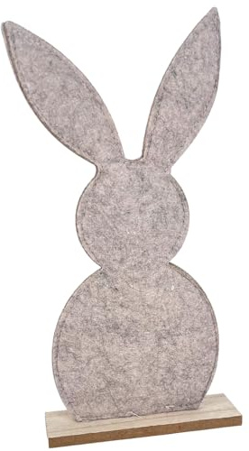 Logbuch-Verlag Filz-Osterhase zum Stellen braun 33 cm groß Dekofigur mit Standfuß Frühlingsdeko Ostern Naturstil