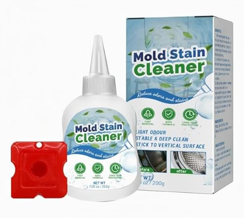 Mould Remover Gel, Heavy Duty Mould Remover, Effective Mold Cleaner, Suitable for Shower, Toilet, Washing Machine, Bathroom, Washer, Kitchen Sink (200 g)