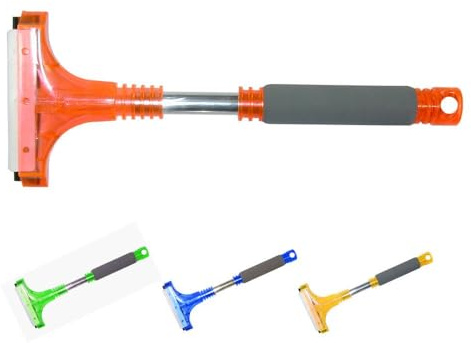 START Deluxe Eiskratzer für Autoscheiben, Klingenbreite 10 cm, Griff, Aluminium, Schwamm