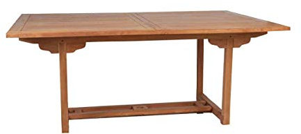MiaMöbel Teak Esstisch 180x120cm - ausziehbar