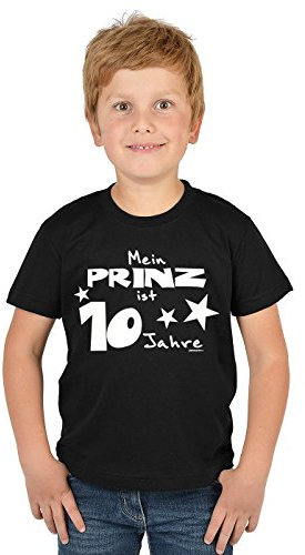 10.Geburtstag Sprüche T-Shirt Kindergeburtstag Junge : Mein Prinz ist 10 Jahre - Kindershirt 10 Geburtstag Deko Gr: XL= 158-164