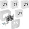 Poppstar 5X Toma TV Sat (Toma Antena TV Pared de 4 Salidas), la Toma Final para Cable coaxial (Digital/analógico), Apto para Superficie o Caja de Mecanismo