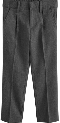 NEXT Jungen Schulhose mit Bügelfalte Grau 164
