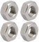 sourcing map 4 piezas M10 x 1 mm Paso métrico Rosca fina 304 Tuercas hexagonales de acero inoxidable