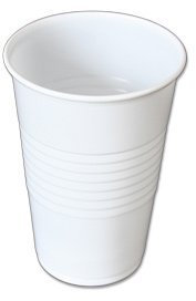 JG-Verpackungen 3000 Trinkbecher 0,2l 200ml Weiss Plastik Kunststoff Einwegbecher