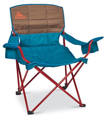 Kelty Deluxe Relaxsessel, Unisex, Deluxe Reclining Lounge Chair | Verstellbare Liegepositionen, individueller Komfort, isolierte Getränkehalter, gepolsterte Rolltasche, starker Stahlrahmen