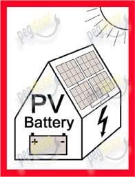 PV-Aufkleber 5er Pack - PV & Battery / AKTION