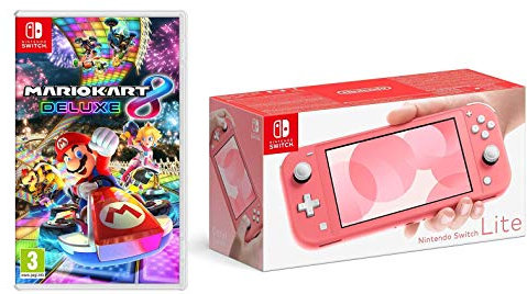 Nintendo Switch Lite - Coral + Mario Kart 8 Deluxe