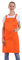 BIGHAS H-Stil Schürze mit Tasche für Damen und Herren, verstellbar, große Größe, bequem, Küche, Zuhause, Kochen, 12 Farben (Orange)