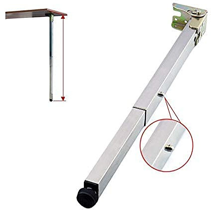Edelstahl DIY Möbelfüße Tischbeine,Klapp Teleskop Bar Schreibtischbeine,Push-Pull Lift Esstische Schrankbeine,50-130cm,Verstellbare Schutzbasis,mit Schrauben (50cm/19.7in)