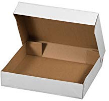 KK Verpackungen® Klappdeckelkarton | 100 Stück, 400x300x80mm, Versandkarton aus Wellpappe | Schachtel mit Klappdeckel
