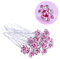 Beaupretty Kristall Haarnadeln Rose Strass Haarspangen für Braut Hochzeit Frauen Haarschmuck Zubehör 20 Stück (Rosa)