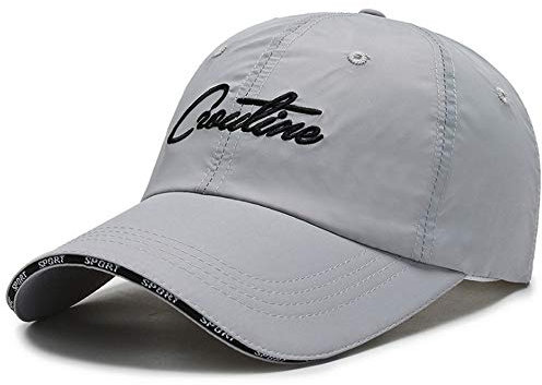 CLAPE Sommer Baseball Cap Herren Damen - Schnell-Trocknend, Wasserdicht, UPF50+ Lauf Cap für Outdoor Sport - Schildkappe Fitted (CP14-Light Gray)