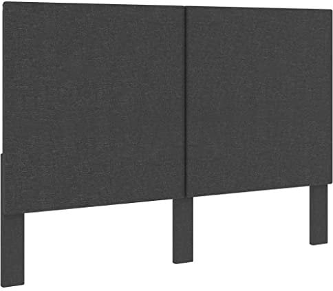 vidaXL Kopfteil Betthaupt Polsterkopfteil Bettkopfteil für Bett Bettgestell Bettrahmen Doppelbett Schlafzimmer Dunkelgrau Stoff 180x200cm