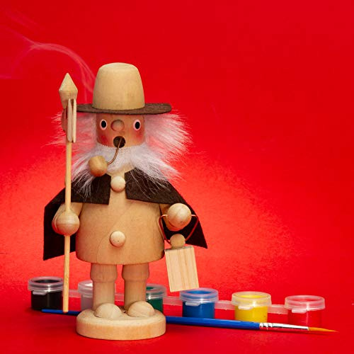 SIKORA Deko Räuchermännchen Figur DIY Bastel-Set räucherfigur aus Holz zum selbst bemalen - RM-DIY 'Do-it-Yourself'
