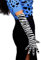 DooWay Damen Latex-Handschuhe, lang, Glanzleder, Kunstleder, Wet-Look, 50,8 cm, Schwarz - Wei� - Mittel