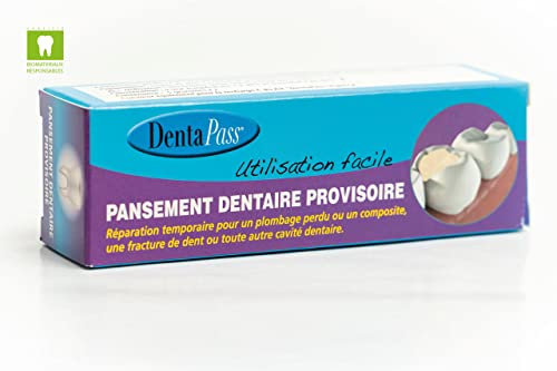 Pansement Dentaire | Pansement dentaire provisoire | Reboucher une Carie, Amalgame, Trou dans une Dent | Rage de Dent | Qualité Professionnelle | Application Facile | Certifié CE | Entreprise FR