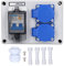 Eujgoov SGKJ-2C 2-Position Deutsche Steckdose Wasserdichte ABS Shell Steckdosenbox 200-250V mit 230V 40A 1P+N RCD