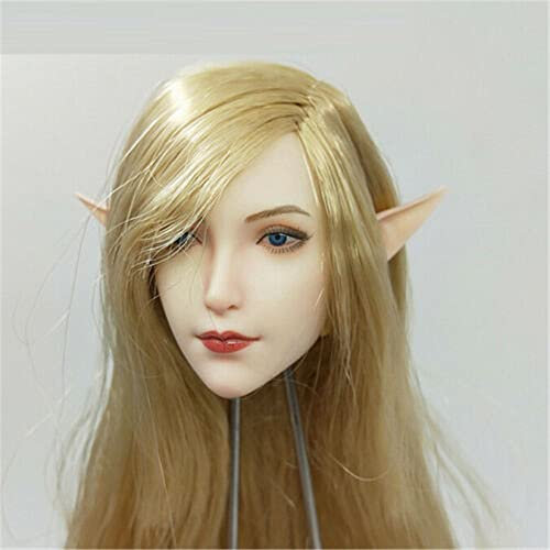 1/6 Weiblich Kopf Sculpt,Weibliches Blondes Haar Kopf Geschnitzt für 12 Zoll PH TBL JO Action Figur Körper