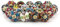 Craft Trade Drawer Knobs for Cupboards Decorative Assorted Colorful Ceramic Dresser Pull Handle Kitchen Cabinets Wardrobe Furniture Hardware Multicolor - Pack of 20