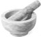 Juego de Mortero con Maja, Molcajete Mármol Natural Duradero, Triturador Manual de Piedra para Moler Machacar, Ideal para Moler Especias y Hierbas - Altura 6 cm, Diámetro 11 cm