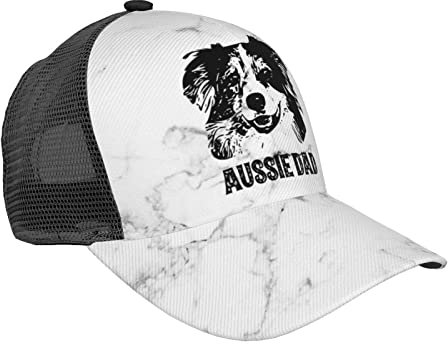 716 Baseballkappe Aussie Dad Australian Shepherd Baseball Kappe Casual Snapback Cap Verstellbare Trucker Cap Für Wandern Running Outdoor