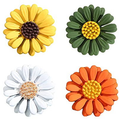 Weenkeey 4 PCS chrysanthème broche tournesol broche de sécurité Mini chrysanthème broche mariage collier revers broche robe chemise Blazer Badge