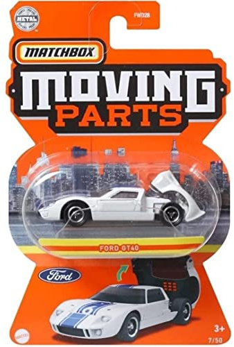 Matchbox Moving Parts Ford GT40 7/50 (White)